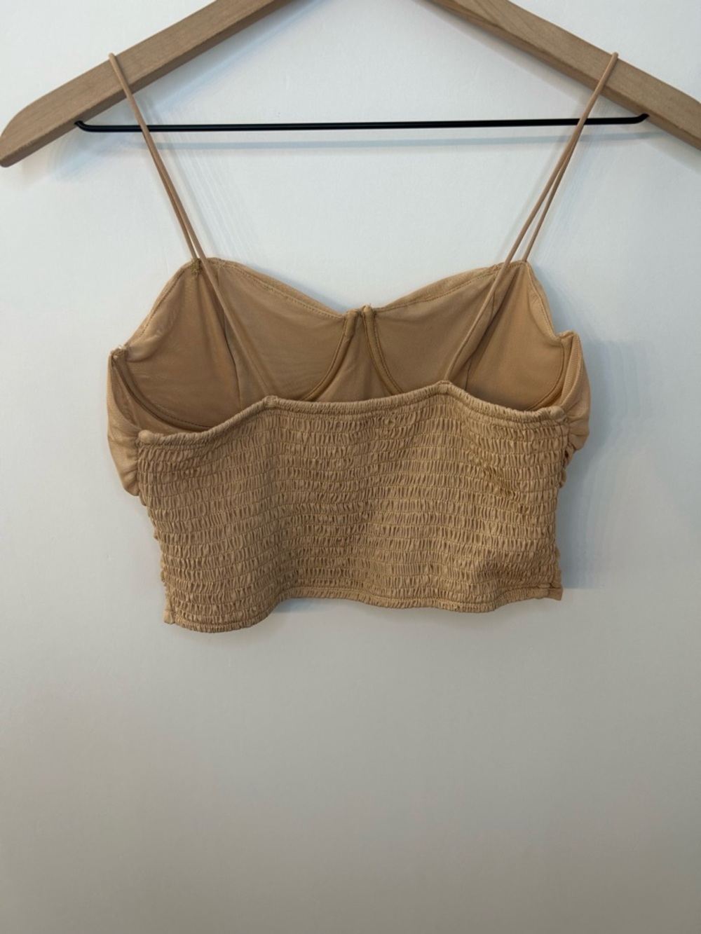 Zara Women’s Beige Ruched Sleeveless Corset Top, Size Large - Picture 5 of 6